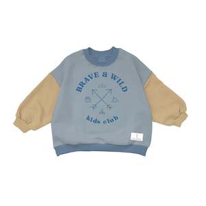 Jumpers: SWEATSHIRTS - BRAVE AND WILD - BLUE