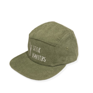 Accessories 1: TODDLER AND KIDS 5 PANELS CORDUROY HAT - GREEN