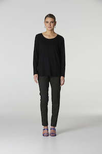 Obi Black: Merino Tee /Black
