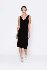 Two By Two: Rayon Slip full length/Black