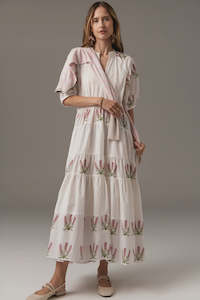 Pol Clothing: Windsor Tiered Dress/Windsor print