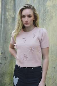 Bow-Delicious Top / Pink