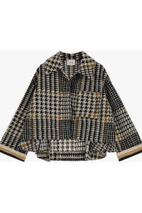 Dixie: Cappotto Coat / Nero-Beige