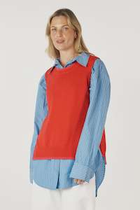 Zacket Plover: Essential Two Tone Vest / Rouge