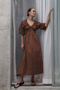 Blak: Agnes Dress / Brandy Brown