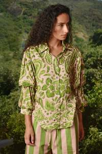 Cooper By Trelise Cooper: Pleat and Greet Top / Blush-Green Floral