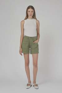 Dricoper: Zaplin Denim Shorts / Oil Green