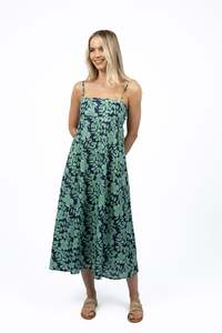 Fleur Sway Dress / Mint-Navy
