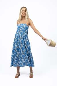 Fleur Sway Dress / Blue-Stone