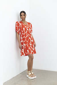 Stop Motion Dress / Red Print