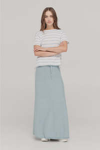 Taylor: Stripe Solace Tee- Ivory Mist