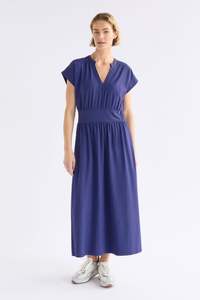 Elk: Evve Dress / Chocolate-Cobalt