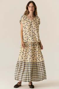 Pol Clothing: Lienne Drawcord Top / Lienne Print