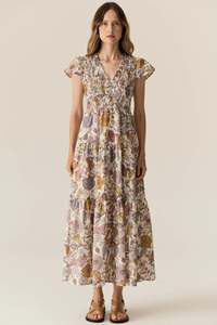 Marla Shirred Dress / Marla Print