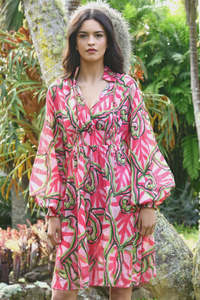 Smock of the Town Dress / Pink