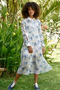 Coop By Trelise Cooper: Here We Bow Again Dress / White & Blue