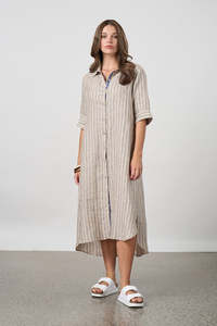Madley Sweetly: Interval Shirt Dress / Pumice