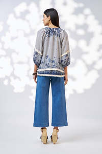 Xanthe Top / Indigo Multi