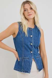 Baseline Vest Top / Marine Blue Denim