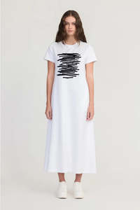 Clothing: Strand Dress / Ivory-Black