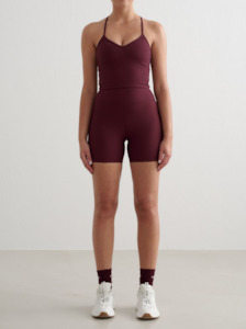 Aimn: Ribbed Performance Midi Biker Shorts