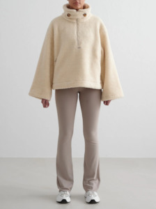 Almond White Pile Anorak