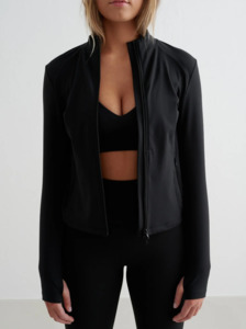 Aimn: Black Sense Zip Jacket