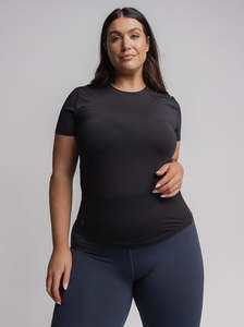 Taylor Sport: Taylor Run Tee in Black