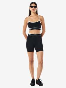 Sports Bras: Advantage Sports Bra in Black & Whisper White
