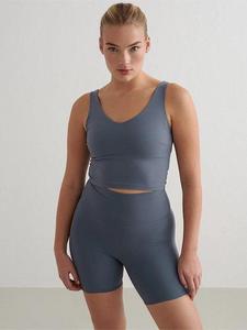 Aimn Sale: Stormy Blue Midi Biker Shorts