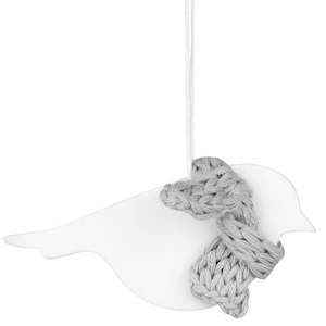 Rader Design: Rader Porcelain Bird with Scarf Christmas Decoration