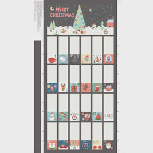 Fabric Panel: Oh Deer! Christmas Advent Calendar Panel