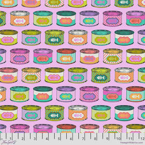 Tula Pink: Tabby Road Cat Snacks in Electroberry