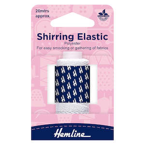 Elastic: Shirring Elastic White (20 metres)