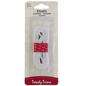 Elastic White 6mm (5 metres)