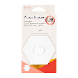 English Paper Piecing: Hexagon Paper Pieces 1.5" x 100 pcs