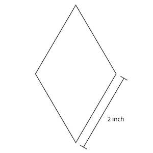 2" 6 Point Diamond Paper Pieces x 100