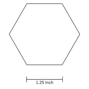 English Paper Piecing: Hexagon Paper Pieces 1.25" x 100pcs from Lillabelle Lane