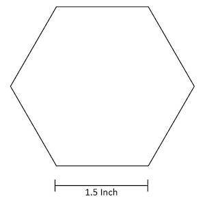 Hexagon paper Pieces 1.5" x 100pcs from Lilabelle Lane