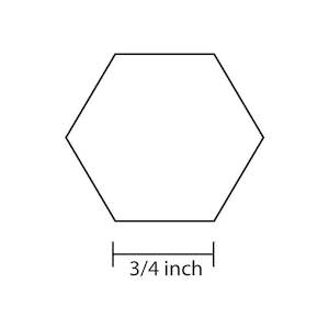 Hexagon Paper Pieces ¾" x 100pcs from Lilabelle Lane