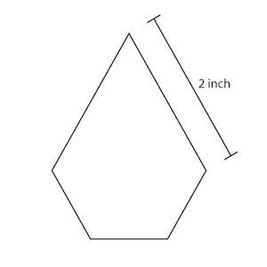 English Paper Piecing: 2" Jewel Paper Pieces x 100 pcs