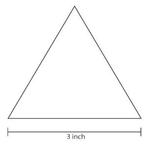 3" Equilateral Triangle Paper Pieces x 100 pcs