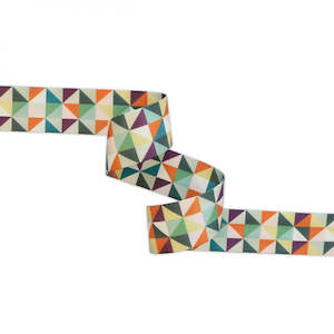 Bag Making Supplies: Half Square Triangle Multicolour Webbing 3 Yards