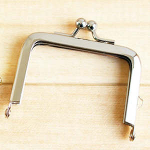 Bag Making Supplies: No Sew Purse Frame Silver 5.8cm