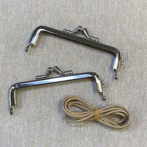 Bag Making Supplies: No Sew Pair of Silver Purse Frames