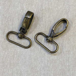 Bag Making Supplies: Antique Bronze Swivel Lobster Clasp 38mm (1.5")