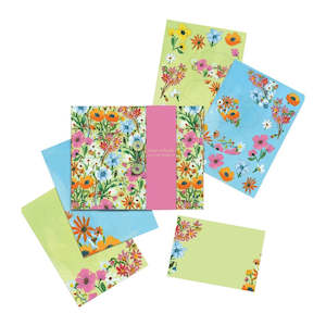 Letter Writing Sets: Flower Field Writing Set with Stickers