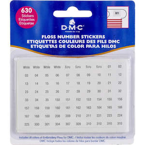 DMC Floss Number Stickers