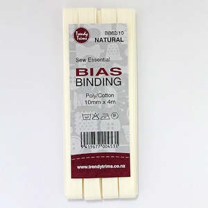 Bias Binding: Bias Binding - Natural 10mm x 4m