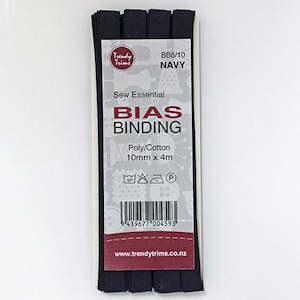 Bias Binding: Bias Binding - Navy 10mm x 4m